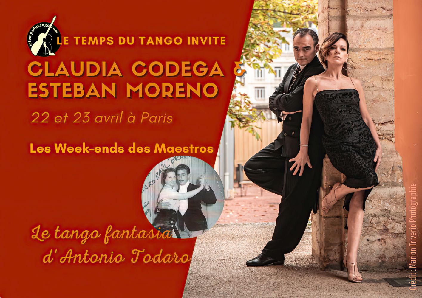 stages maestros mensuels à Paris Claudia Codega et Esteban Moreno